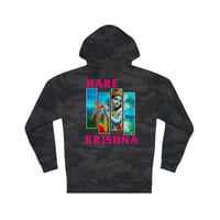 Image 2 of Krishna Flag Premium Hooded Sweatshirt black camo