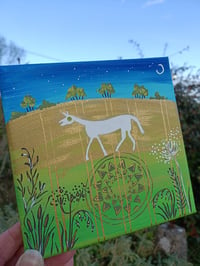 Image 4 of Crop circle at Pewsey White Horse ~ original small canvas