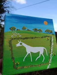 Pewsey White Horse ~ original small canvas