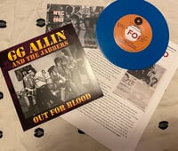 Image 2 of G.G. ALLIN & the JABBERS - "Out For Blood" 7" EP (Color Vinyl)