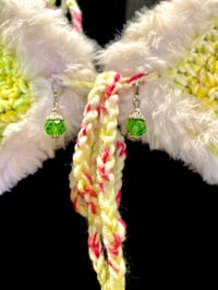 Image 3 of Yellow and Lime Faux Fur Beaded Sealuxe Bikini Top