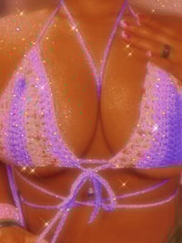 Image 2 of Blue Blossom Beaded Sealuxe Bikini Top 