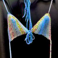 Image 1 of Blue Blossom Beaded Sealuxe Bikini Top 