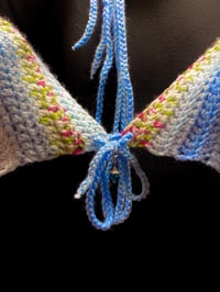 Image 3 of Blue Blossom Beaded Sealuxe Bikini Top 