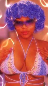 Image 4 of Blue Blossom Beaded Sealuxe Bikini Top 
