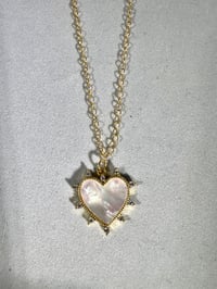 Image 1 of Pearl heart necklace