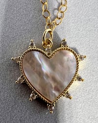 Image 2 of Pearl heart necklace