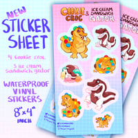 Image 1 of NEW Croc & Gator Sticker Sheet 