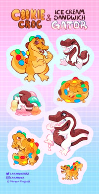 Image 2 of NEW Croc & Gator Sticker Sheet 