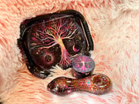 Image 14 of  3 Piece Tree Of Life Metal Rolling Tray And Grinder Set