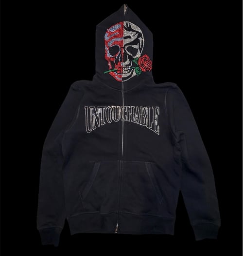 Image of Untouchable Lifestyle Split Skull Full Zip Hoodie 