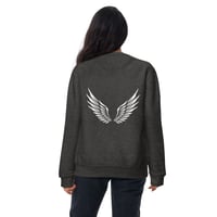 Image 3 of Officially licensed Ravenhood embroidered Unisex Premium Sweatshirt with front and back design