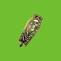 Image 1 of REAPER SOLID BRASS COFFIN