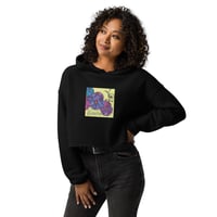 Image 1 of Crop Hoodie with Floral
