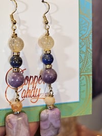 Image 2 of Eternity earrings (lavender lemon drop) 