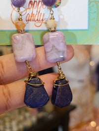 Image 3 of Eternity earrings (lavender lemon drop) 