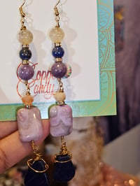 Image 4 of Eternity earrings (lavender lemon drop) 