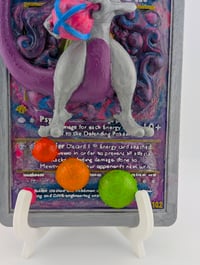 Image 2 of Mewtwo Pokemon TCG Card Handpainted 3D Wall Art