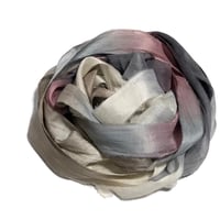 Image 2 of 10YD.  DRIFTWOOD  HAND DYED RECYCLED SARI SILK RIBBON BUNDLES by COLOR KISSED SILK