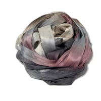 Image 3 of 10YD.  DRIFTWOOD  HAND DYED RECYCLED SARI SILK RIBBON BUNDLES by COLOR KISSED SILK