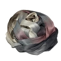 Image 1 of 10YD.  DRIFTWOOD  HAND DYED RECYCLED SARI SILK RIBBON BUNDLES by COLOR KISSED SILK
