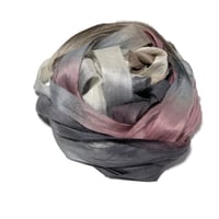 Image 5 of 10YD.  DRIFTWOOD  HAND DYED RECYCLED SARI SILK RIBBON BUNDLES by COLOR KISSED SILK