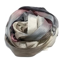 Image 6 of 10YD.  DRIFTWOOD  HAND DYED RECYCLED SARI SILK RIBBON BUNDLES by COLOR KISSED SILK
