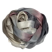 Image 8 of 10YD.  DRIFTWOOD  HAND DYED RECYCLED SARI SILK RIBBON BUNDLES by COLOR KISSED SILK