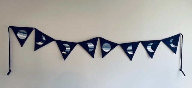 Denim Moon Phase Banner