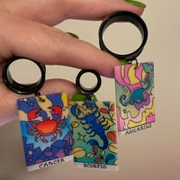 Image 1 of Zodiac Tarot Tunnel Dangles (sizes 4g-2")
