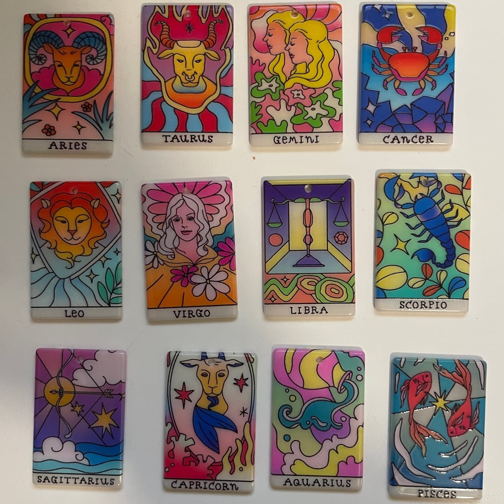 Image of Zodiac Tarot Tunnel Dangles (sizes 4g-2")