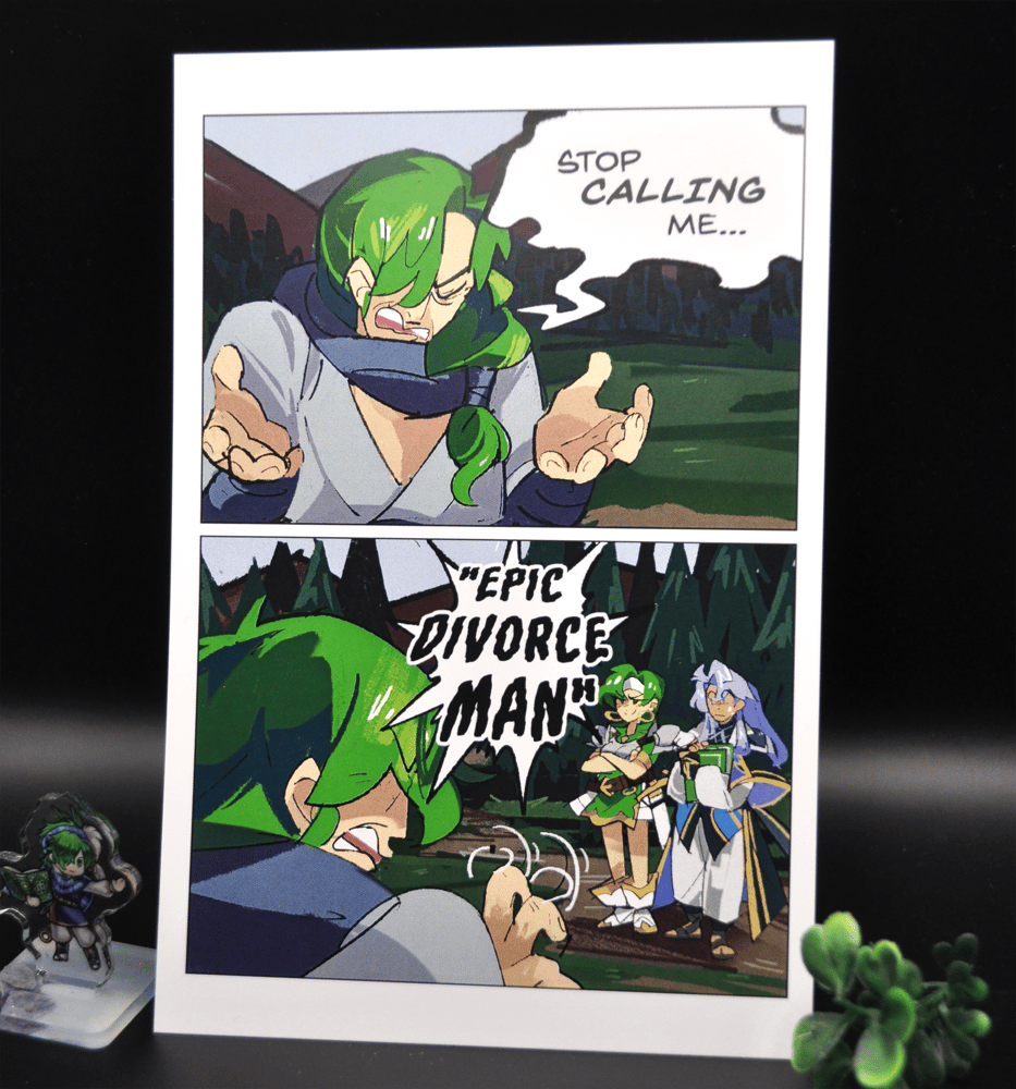 Image of Postcard Size FE4 "Epic Divorce Man" Comic