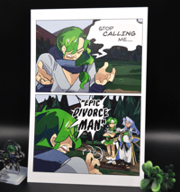 Postcard Size FE4 "Epic Divorce Man" Comic