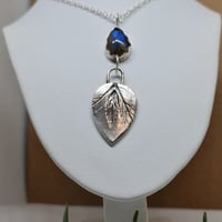 Image 4 of Silver Mint and Flashing Labradorite  Pendant (SJ058)