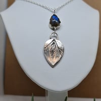 Image 6 of Silver Mint and Flashing Labradorite  Pendant (SJ058)
