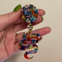 Rainbow Snake Marble Dangles (sizes 9/16-1")