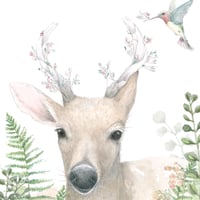 Image 1 of Deer in the Forest Flowers