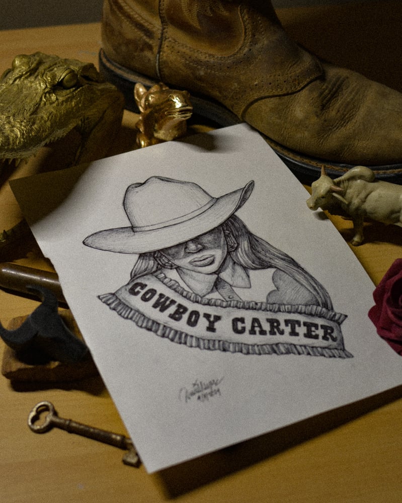 Image of Cowboy Carter Original Drawing
