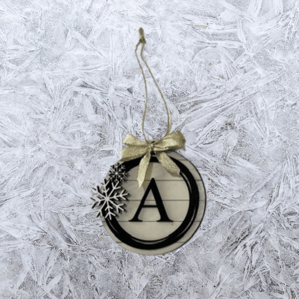 Image of Monogram Christmas Ornaments (Snowflakes)