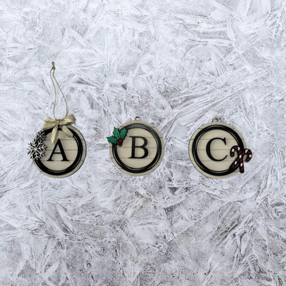 Image of Monogram Christmas Ornaments (Snowflakes)