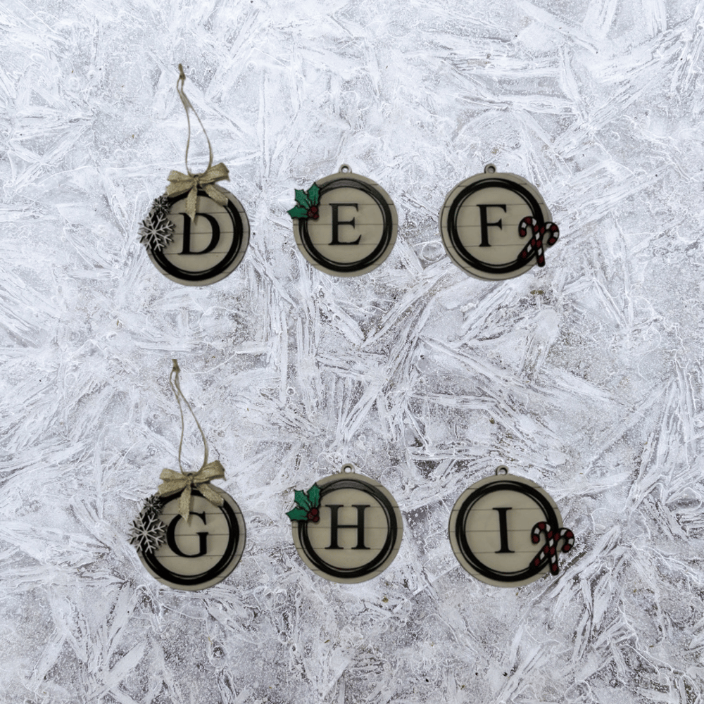 Image of Monogram Christmas Ornaments (Snowflakes)