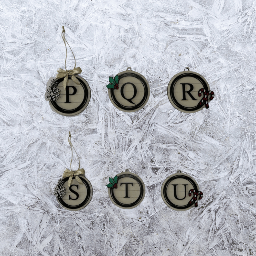 Image of Monogram Christmas Ornaments (Snowflakes)