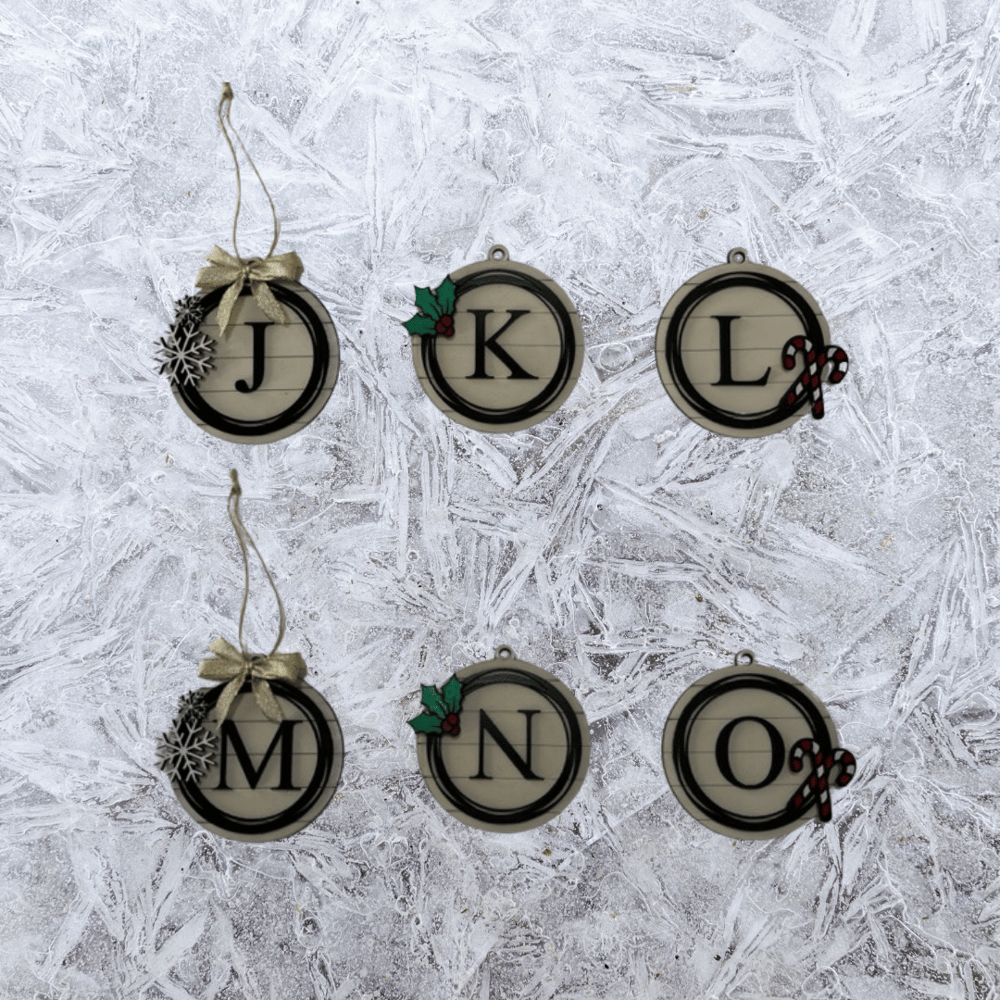 Image of Monogram Christmas Ornaments (Snowflakes)