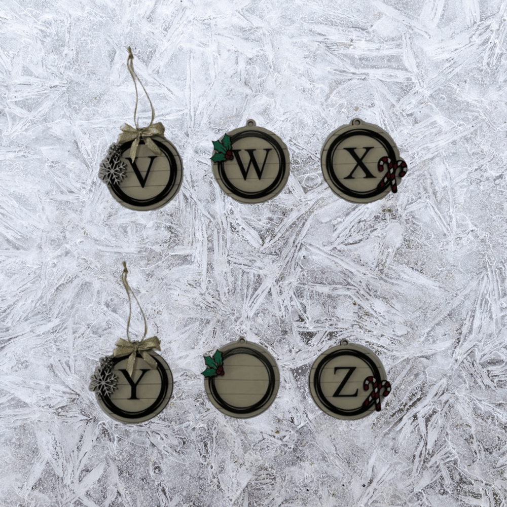 Image of Monogram Christmas Ornaments (Snowflakes)