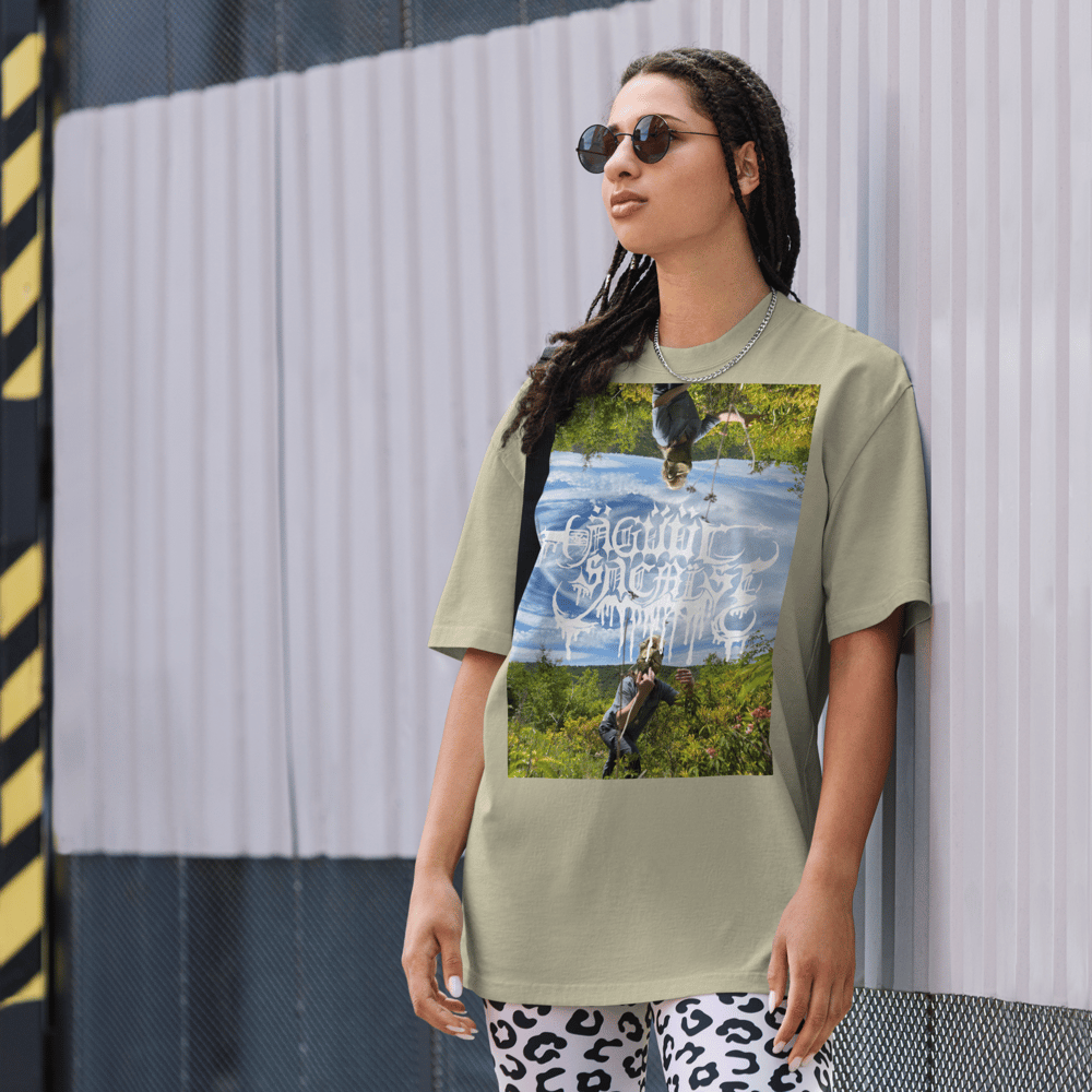 Way out'n'away from the Bane' - Oversized faded t-shirt