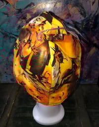 Image 3 of H.O.D. Bucket Hat Yellow Bee -Hive Wu-Tang Printed Fabric, Reverse Side All Puffy Nylon Panels