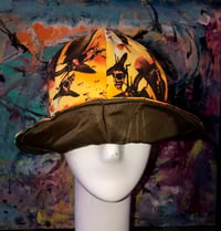 Image 4 of H.O.D. Bucket Hat Yellow Bee -Hive Wu-Tang Printed Fabric, Reverse Side All Puffy Nylon Panels