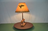 Image 14 of  Field Drag Beam Table Lamp, Weathered Wood Farm Harrow, Upcycled 1950 Agri Desk Light, #820