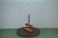 Image 7 of  Field Drag Beam Table Lamp, Weathered Wood Farm Harrow, Upcycled 1950 Agri Desk Light, #820