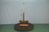 Image 12 of  Field Drag Beam Table Lamp, Weathered Wood Farm Harrow, Upcycled 1950 Agri Desk Light, #820